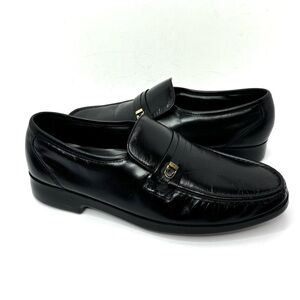 Mens Florsheim Riva Moc Toe Loafer Black Leather Size 11.5